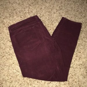 J.Crew sz 30 Toothpick Maroon cords!